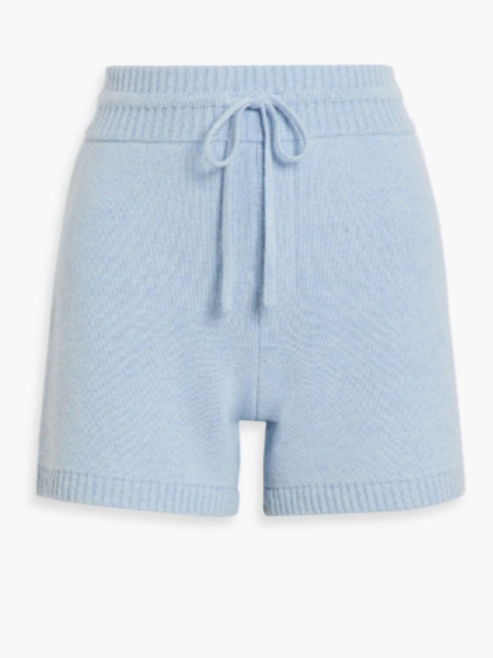 KHAITE Kev Cashmere Blend Shorts (XS), Light Blue
